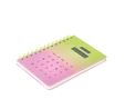 Flying Tiger Copenhagen Hesap Makineli Spiralli Pembe Defter