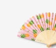 Flying Tiger Copenhagen Ananas Desenli Pembe Bambu Yelpaze