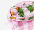 Flying Tiger Copenhagen Ananas Desenli Pembe Çizgili Makyaj Çantası