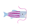 Flying Tiger Copenhagen Pembe Balık Şeklinde İpli Seyahat Torbası
