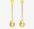 Flying Tiger Copenhagen 2'li Limon Detaylı Gold Tatlı Kaşığı