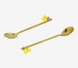 Flying Tiger Copenhagen 2'li Limon Detaylı Gold Tatlı Kaşığı