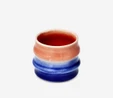 Flying Tiger Copenhagen Pembe Mavi Seramik Glaze Kupa