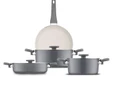 Jumbo Swiss Crystal Grey 7 Parça Tencere Seti