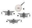 Jumbo Swiss Crystal Grey 7 Parça Tencere Seti