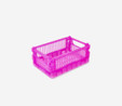Flying Tiger Copenhagen Şeffaf Pembe Plastik Katlanabilir Kutu