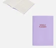 Flying Tiger Copenhagen Mor Haftalık Planlayıcı B5 Defter