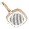 Jumbo Swiss Crystal Dark Cream İndüksiyon Tabanlı Grill Tava 28 cm
