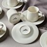 Jumbo Valetta Beyaz 12 Parça 6 Kişilik Fincan Takımı