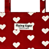 Flying Tiger Copenhagen Beyaz Kalpli Kırmızı Bez Çanta