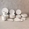 Emsan Freya Fine Bone 60 Parça 12 Kişilik Yuvarlak Yemek Takımı Gold