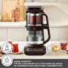 Karaca Çaysever Robotea Pro Connect 4 in 1 Konuşan Cam Çay Makinesi Walnut Brown