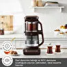 Karaca Çaysever Robotea Pro Connect 4 in 1 Konuşan Cam Çay Makinesi Walnut Brown
