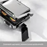 Homend Grilliant 1340H 4 Dilim Kapasiteli Gövde Alt ve Üst Sıcaklığı Ayrı Kontrol Edilebilen Döküm Plakalı Tost ve Izgara Makinesi Inox 2000W