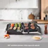 Homend Grilliant 1340H 4 Dilim Kapasiteli Gövde Alt ve Üst Sıcaklığı Ayrı Kontrol Edilebilen Döküm Plakalı Tost ve Izgara Makinesi Inox 2000W