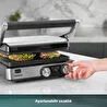 Homend Grilliant 1340H 4 Dilim Kapasiteli Gövde Alt ve Üst Sıcaklığı Ayrı Kontrol Edilebilen Döküm Plakalı Tost ve Izgara Makinesi Inox 2000W