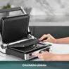 Homend Grilliant 1340H 4 Dilim Kapasiteli Gövde Alt ve Üst Sıcaklığı Ayrı Kontrol Edilebilen Döküm Plakalı Tost ve Izgara Makinesi Inox 2000W