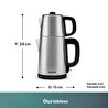 Homend Royaltea 1728H Çelik Çay Makinesi Inox