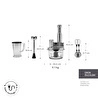 Karaca Mastermaid Prosteel Uzun Blender Ayaklı 6 Bıçaklı Cam Mutfak Robotu 2500W Galaxy Grey