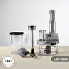 Karaca Mastermaid Prosteel Uzun Blender Ayaklı 6 Bıçaklı Cam Mutfak Robotu 2500W Galaxy Grey