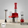 Karaca Mastermaid Prosteel Uzun Blender Ayaklı 6 Bıçaklı Cam Mutfak Robotu 2500W Imperial Red