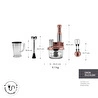 Karaca Mastermaid Prosteel Uzun Blender Ayaklı 6 Bıçaklı Cam Mutfak Robotu 2500W Rosegold