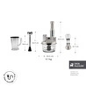 Karaca Mastermaid Prosteel 6 in 1 Uzun Blender Ayaklı 6 Bıçaklı Cam Mutfak Robotu 2500W Swiss Cream