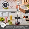 Karaca Mastermaid Prosteel 6 in 1 Uzun Blender Ayaklı 6 Bıçaklı Cam Mutfak Robotu 2500W Swiss Cream