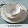 Karaca Elegance Bone Rebeca 24 Parça 6 Kişilik Yemek Takımı Gold