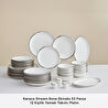 Karaca Stream Bone Ekinoks 53 Parça 12 Kişilik Yemek Takımı Platin