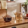 Karaca Flat Borosilikat Cam Çaydanlık Amber