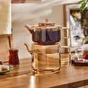 Karaca Flat Borosilikat Cam Çaydanlık Amber