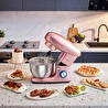 Karaca Multichef Kıyma Çekme /Sucuk-Sosis/İçli Köfte Aparatlı Hamur Yoğurma Makinesi Rosegold 1900W 5,5L
