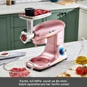 Karaca Multichef Kıyma Çekme /Sucuk-Sosis/İçli Köfte Aparatlı Hamur Yoğurma Makinesi Rosegold 1900W 5,5L