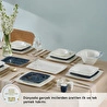Karaca Fine Pearl Midnight 58 Parça 12 Kişilik Yemek Takımı Gold