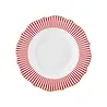 Karaca New Romantic Kırmızı İnce Çizgili Çukur Tabak 24 cm