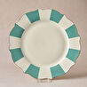 Karaca New Romantic Kalın Çizgili Servis Tabağı 27 Cm Yeşil
