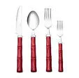 Karaca Ember Kırmızı 6 Kişilik 24 Parça Çatal Kaşık Bıçak Seti 