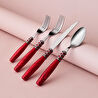 Karaca Lucas Kırmızı 6 Kişilik 24 Parça Çatal Kaşık Bıçak Takımı