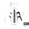Karaca Powersteel Pro 316+ Tokyo Çelik İndüksiyon Tabanlı Maxi Çaydanlık Takımı 1,25L & 2,9L