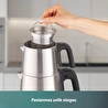 Homend Royaltea 1711h Çelik Çay Makinesi Inox Siyah