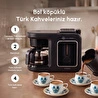 Karaca Hatır Plus Barista 6 in 1 Latte Cappuccino ve Közde Türk Kahve Makinesi Black Silver