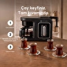 Karaca Hatır Plus Barista 6 in 1 Latte Cappuccino ve Közde Türk Kahve Makinesi Black Silver