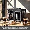 Karaca Hatır Plus Barista 6 in 1 Latte Cappuccino ve Közde Türk Kahve Makinesi Black Silver
