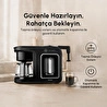 Karaca Hatır Plus Barista 6 in 1 Latte Cappuccino ve Közde Türk Kahve Makinesi Black Silver