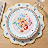 Baci Milano Mamma Mia Çiçek İşlemeli Amerikan Servisi 40 cm Sarı