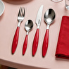 Guzzini Feeling 6 Kişilik 24 Parça Çatal Kaşık Bıçak Takımı Kırmızı