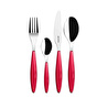 Guzzini Feeling 6 Kişilik 24 Parça Çatal Kaşık Bıçak Takımı Kırmızı