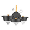 Emsan Signature Alüminyum Döküm 7 Parça Tencere Seti Siyah