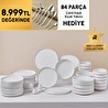 Karaca Red Carpet Collection Stream Bone Sunset 53 Parça 12 Kişilik Yemek Takımı Platin